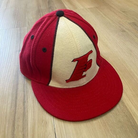 Vtg Reebok Allen Iverson FlexFit Hat I3 Red Cap Men’s 7 1/8 Limited Edition Wool - Picture 2 of 7